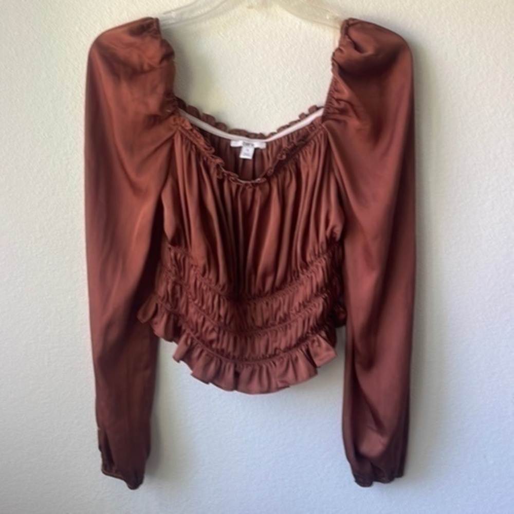 Bar III top copper sexy size small Softgirl Balletcore